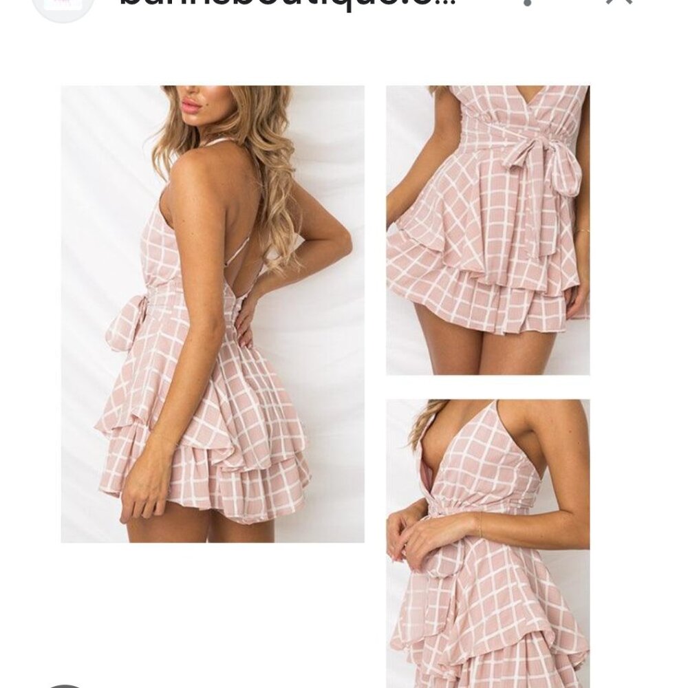 NWT Gingham Romper